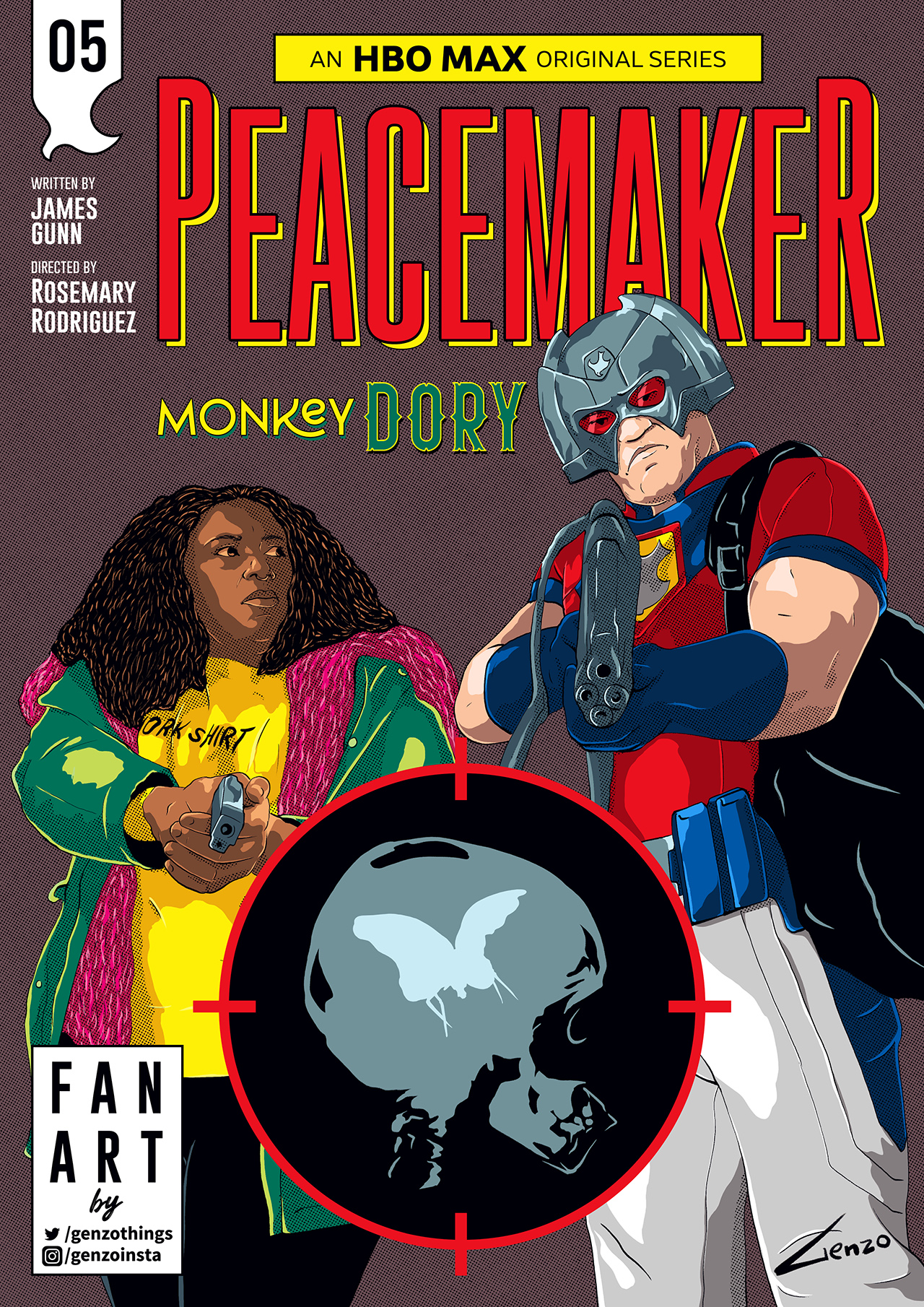 Illustrator pays tribute to every Peacemaker Episode in glorious poster series