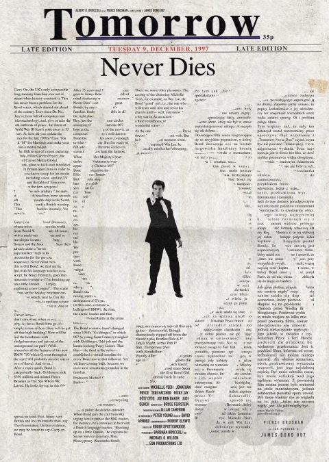 Tomorrow Never Dies James Bond