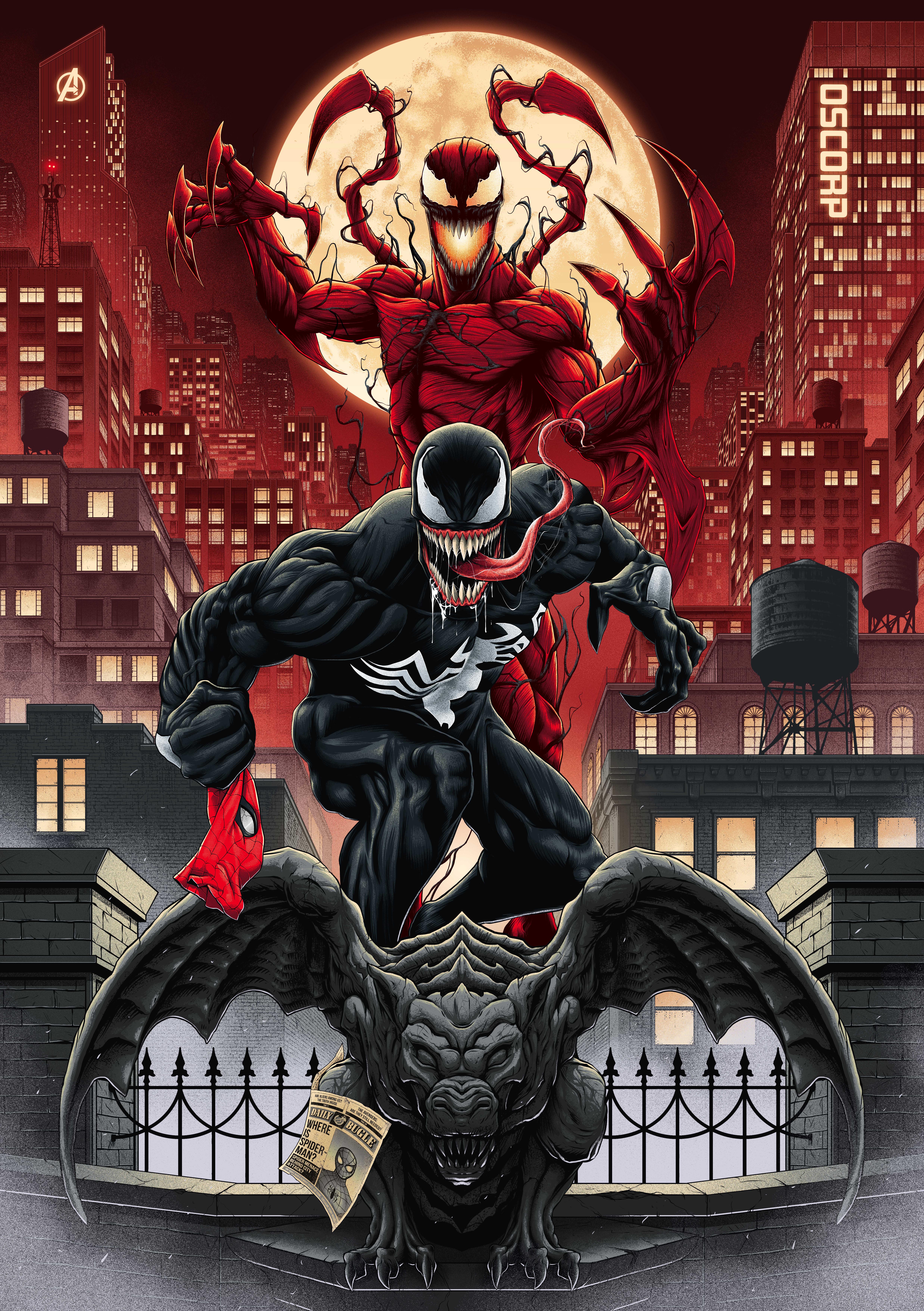 venom vs carnage vs spiderman vs toxin