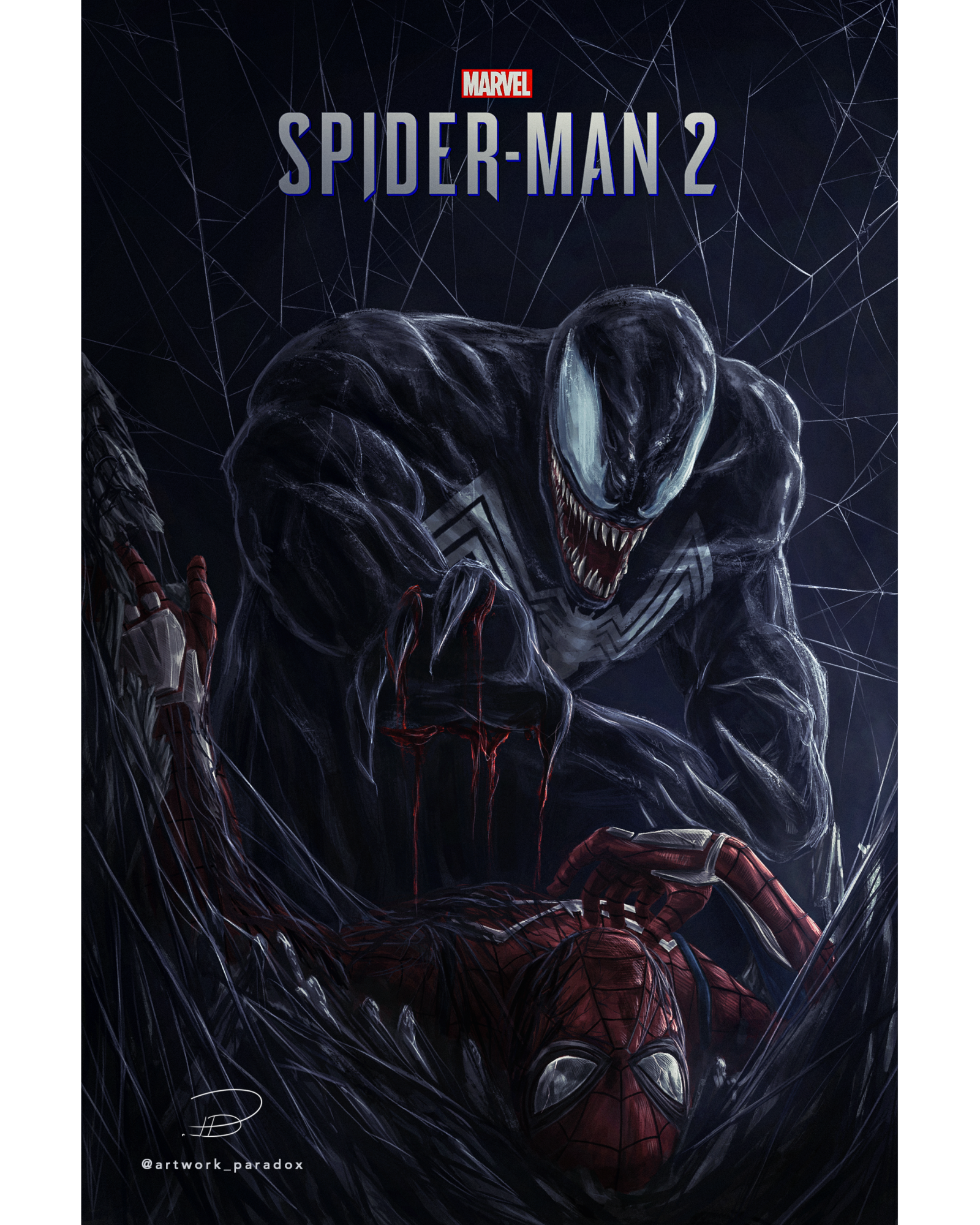 Marvel’s Spider-Man 2 Concept Poster; Venom VS. Spider-Man
