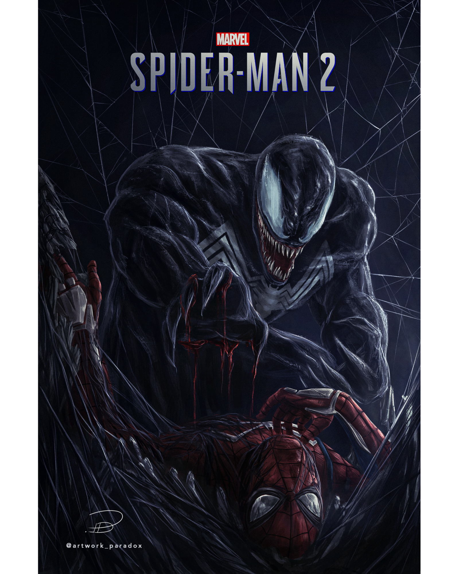 Marvel’s Spider-Man 2 Concept Poster; Venom VS. Spider-Man