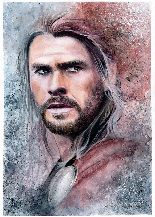 Chris Hemsworth Thor drawing by Thingvold on DeviantArt