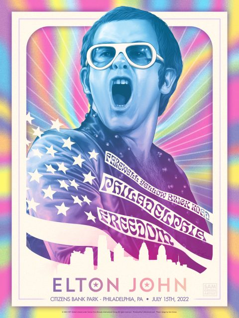 Elton John – Official Concert Poster – Farewell Yellow Brick Road