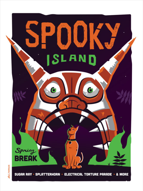 Spooky Island Gig Poster (Gallery1988)
