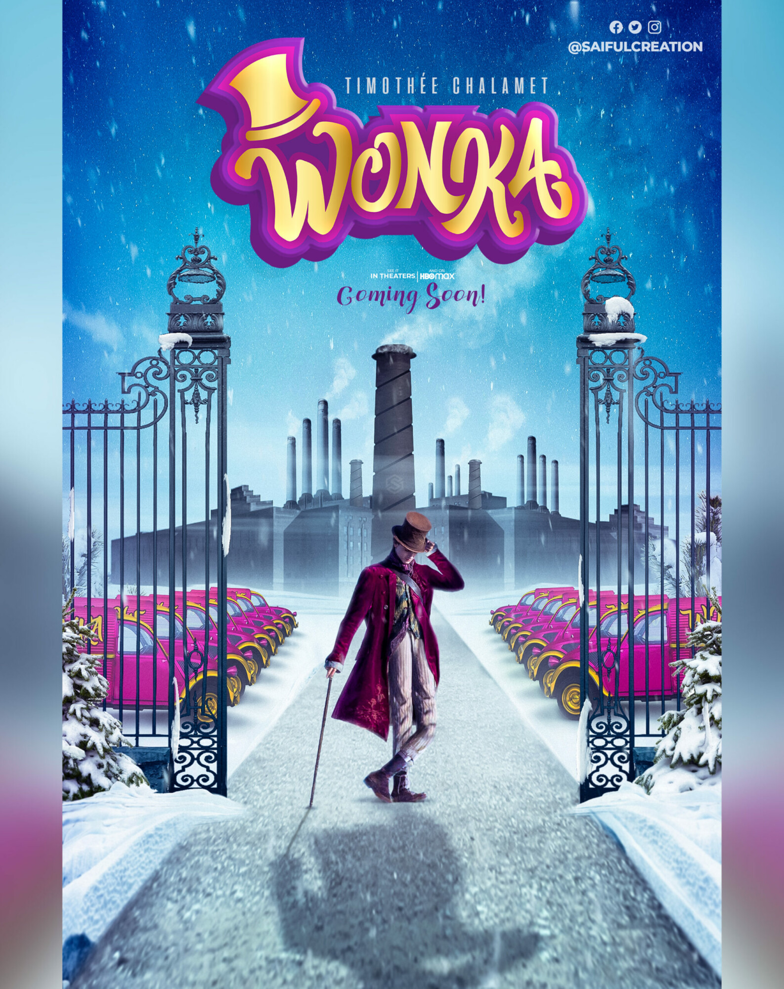 Wonka Movie Poster Design Poster By Saifulcreation