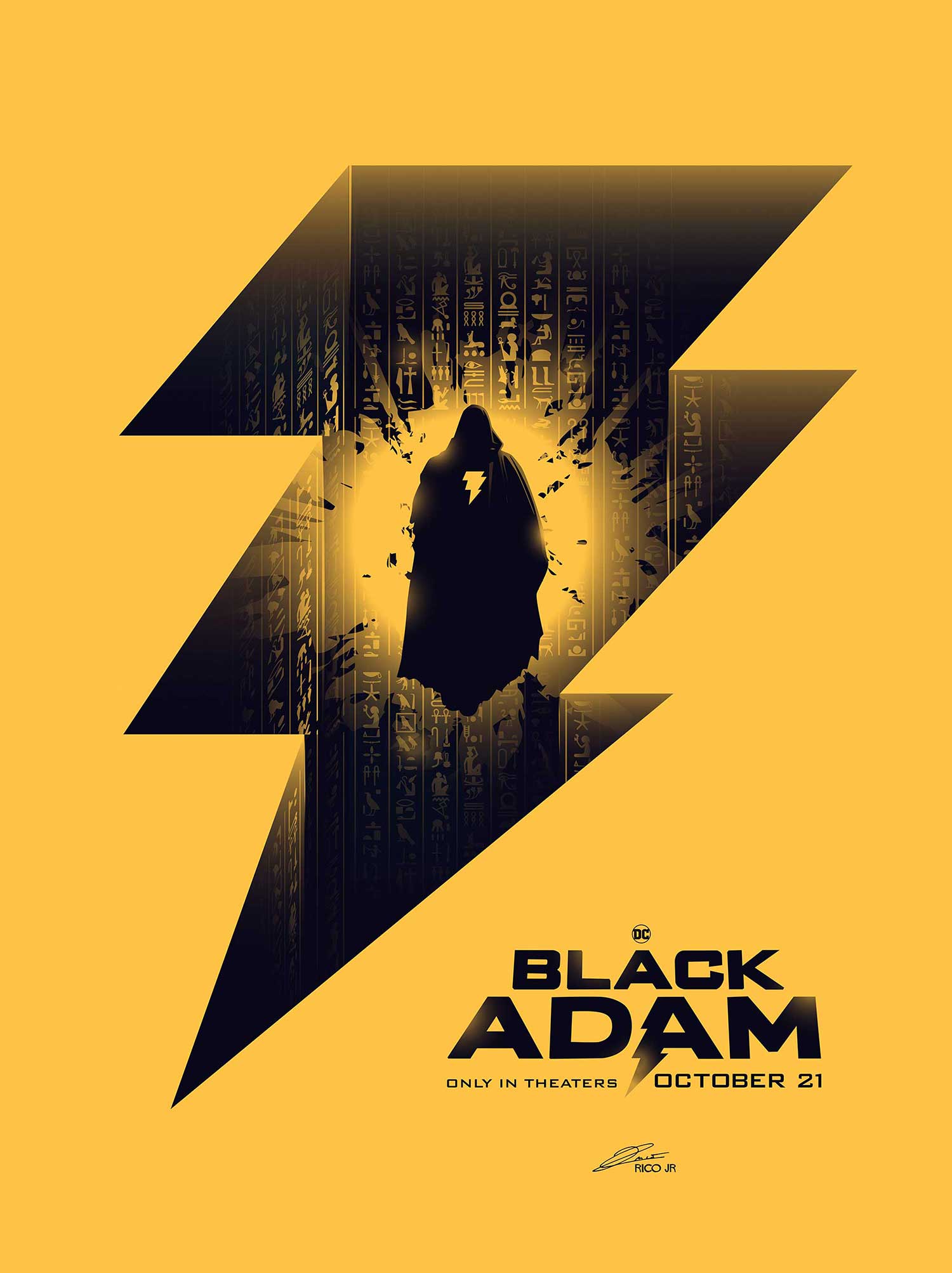 DC Comics BLACK ADAM Poster Art Rico Jr PosterSpy