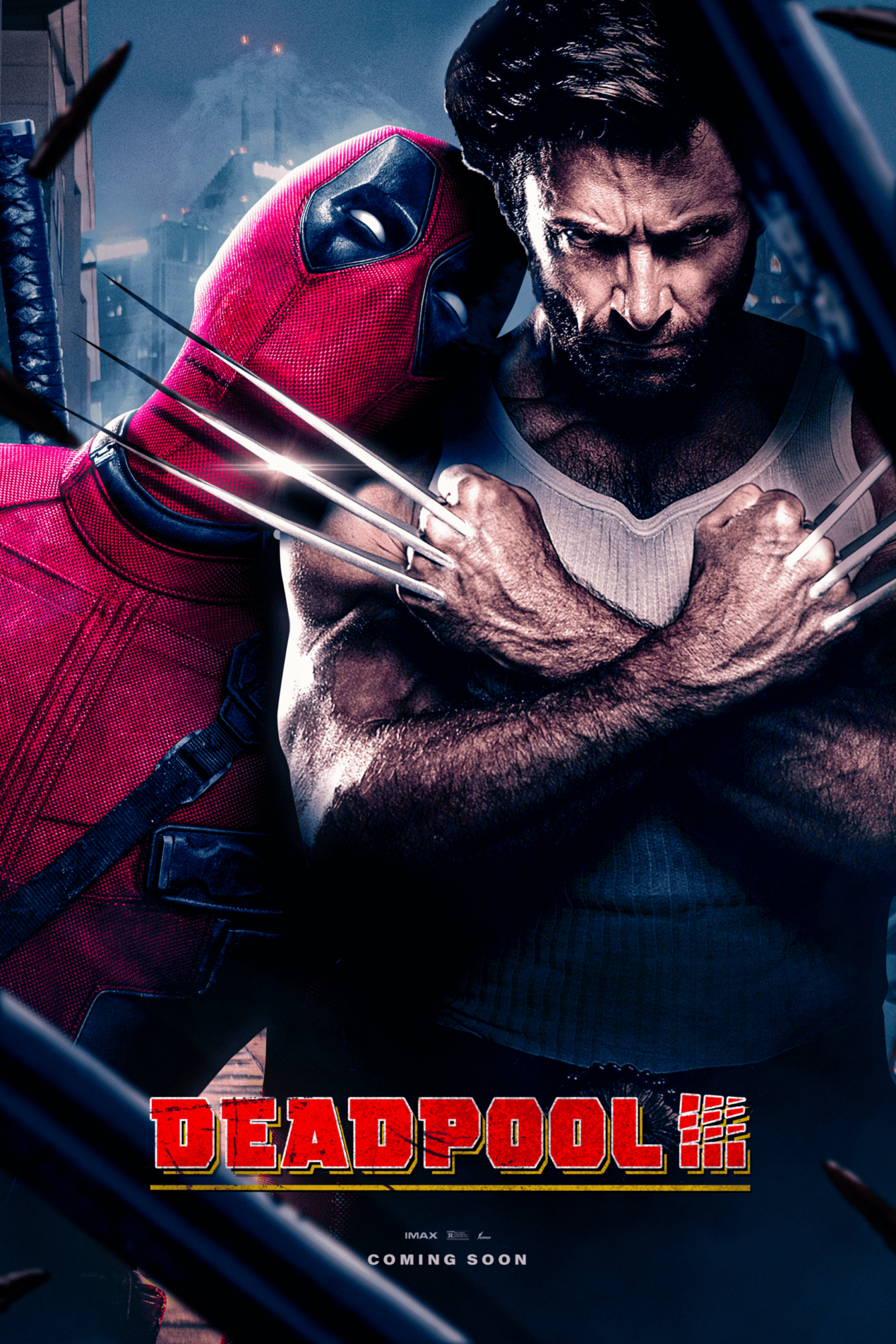 Marvel Deadpool 3 2024 Movie Poster Canvas in 2023