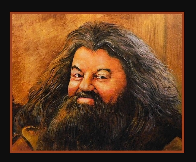 16×20 inch Oil on Masonite board, with the passing of the wonderful actor Robbie Coltrane who I reallly admired I had to do up the tribute to him.