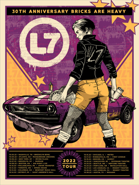 L7 Bricks Are Heavy Tour Poster