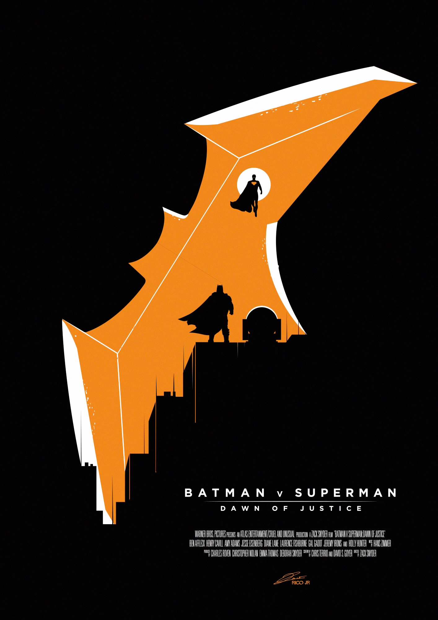 BATMAN V SUPERMAN Minimalist Key Art