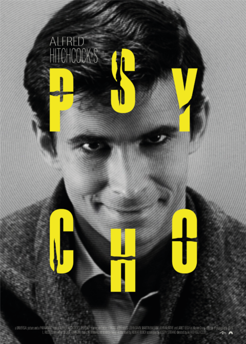 Poster work for Alfred Hitchcock’s PSYCHO