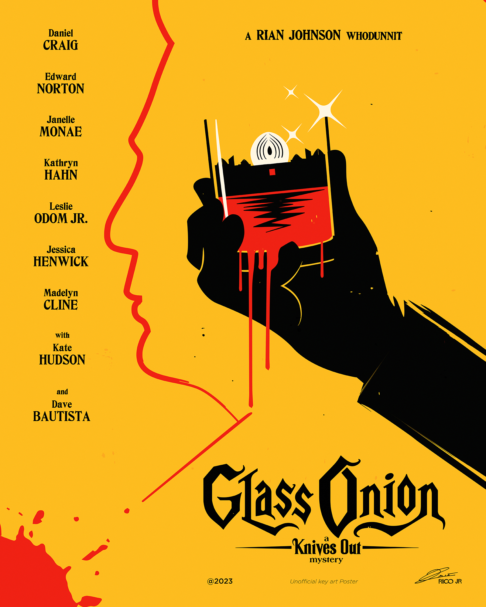 GLASS ONION (KNIVES OUT) Poster Art