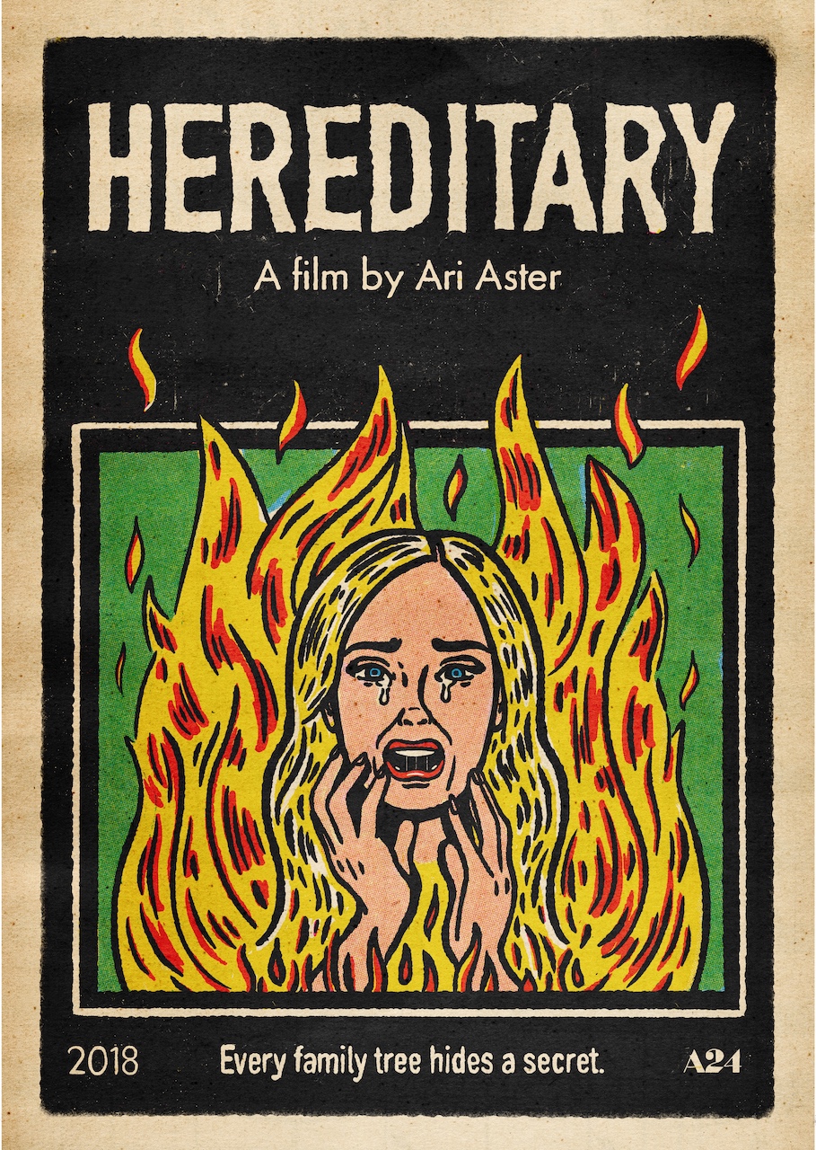 Hereditary – retro comic art-inspired alternative poster
