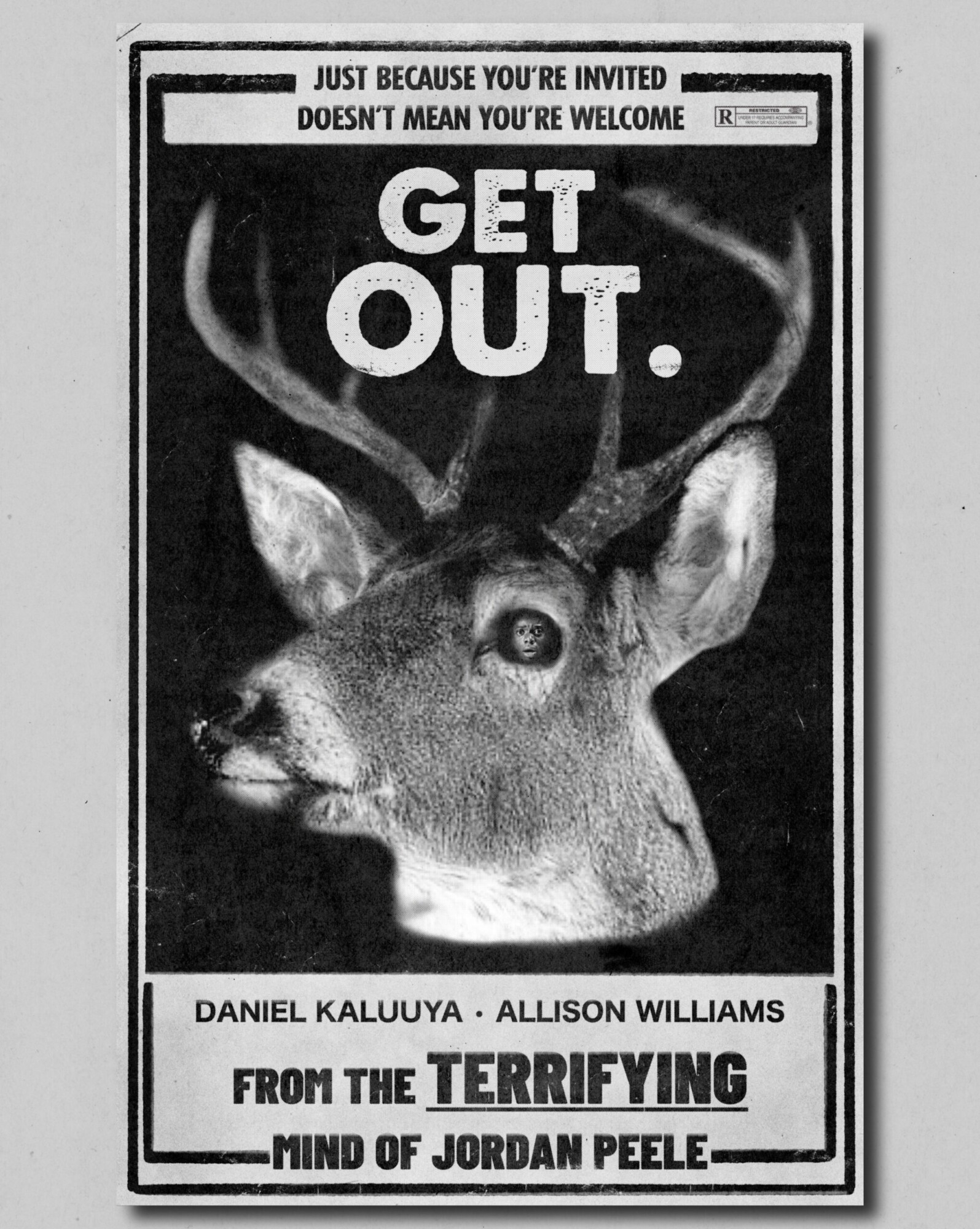 Get Out vintage newspaper movie ad-style poster