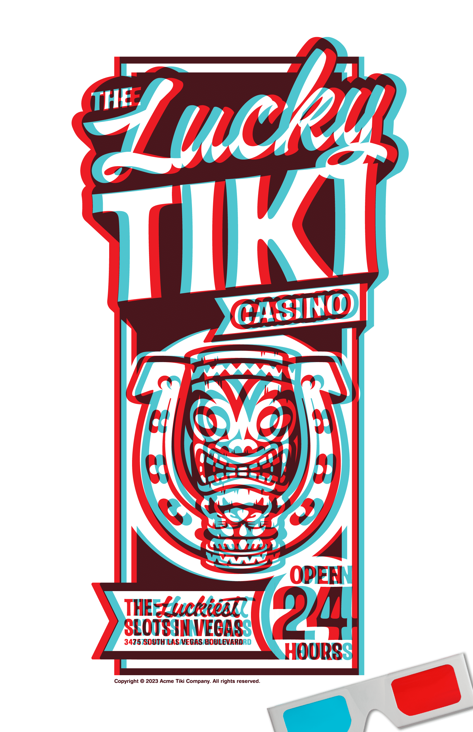 Lucky Tiki Casino 3D Poster