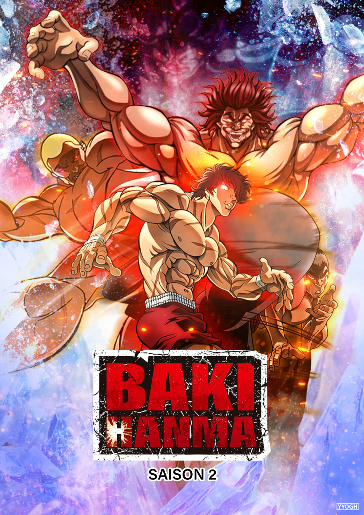 BAKI HANMA (s2) Poster Art | Poster By Yyogh - When Does Baki Hanma S2 Come Out