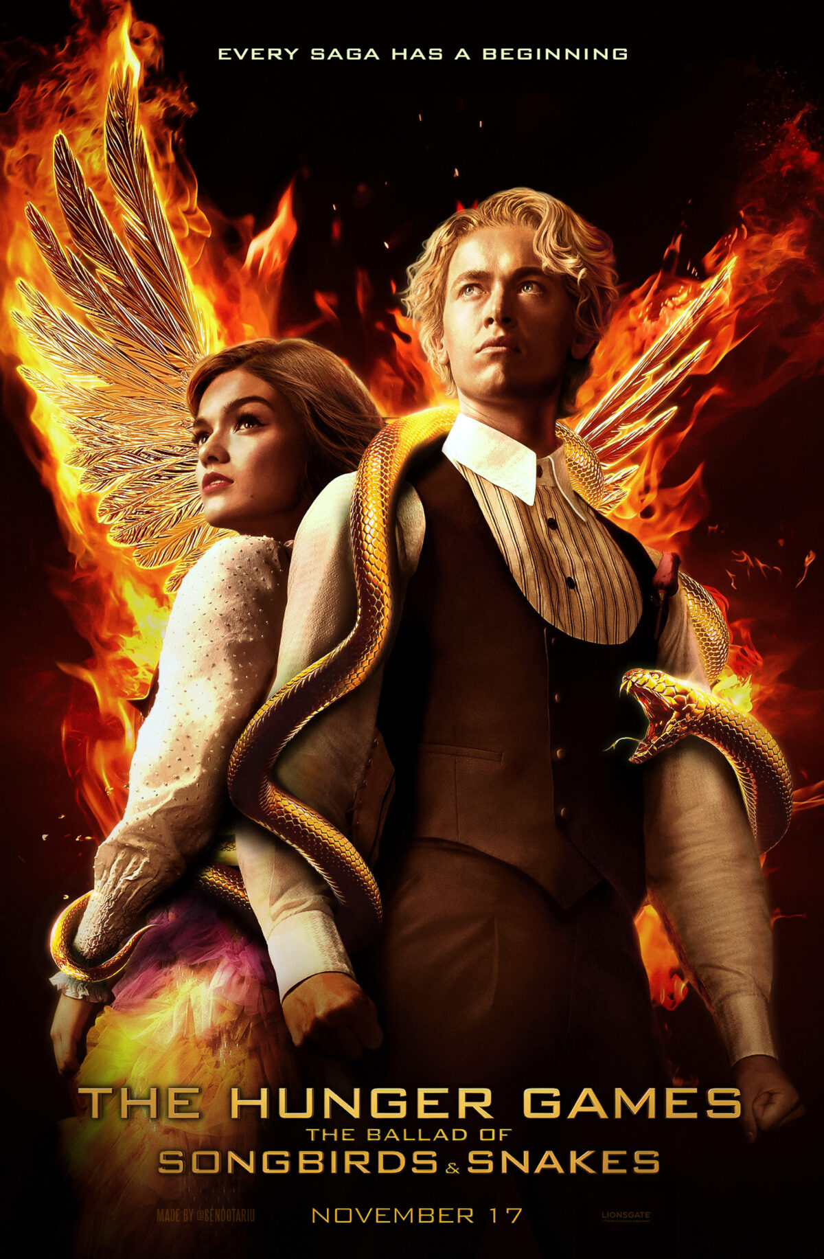The Hunger Games The Ballad Of Songbirds Snakes 2023 Fire 