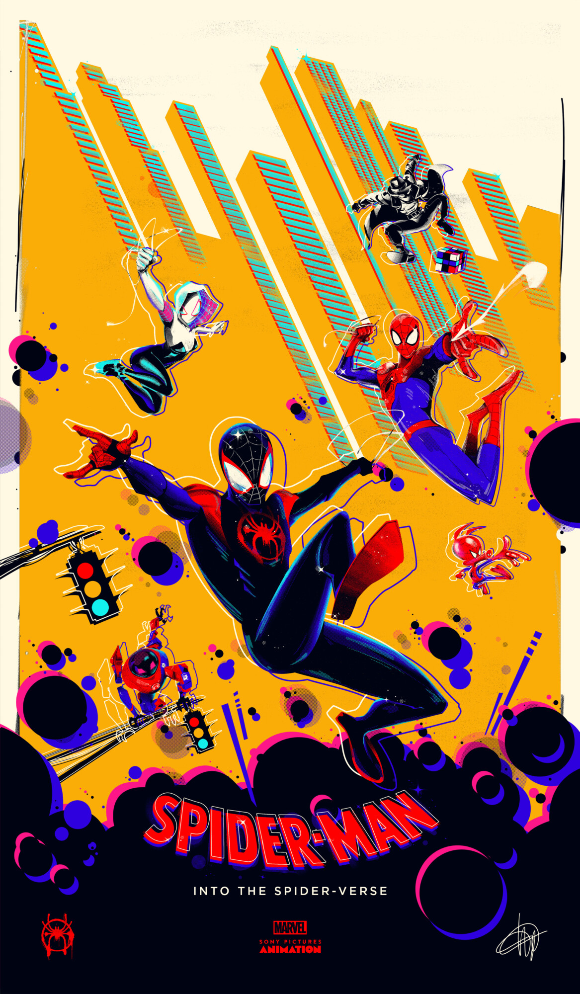 SPIDER-MAN INTO THE SPIDER-VERSE Poster Art | Quentin Marroule | PosterSpy