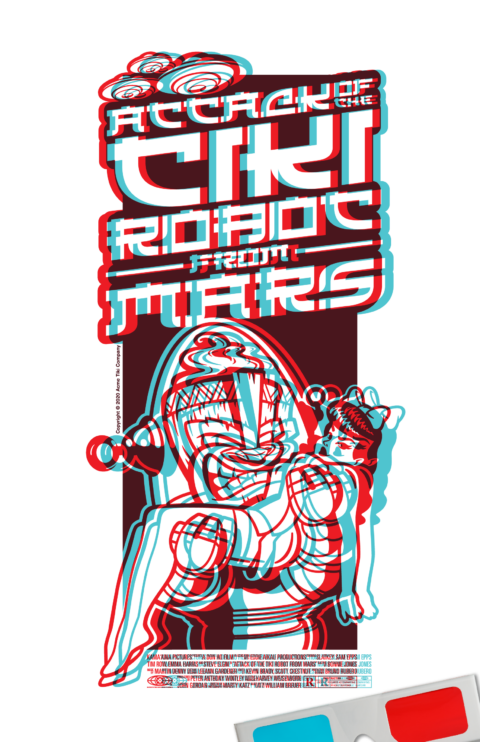 Attack of the Tiki Robot from Mars 3D Poster