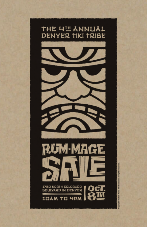 Denver Tiki Tribe Rum-Mage Sale Poster