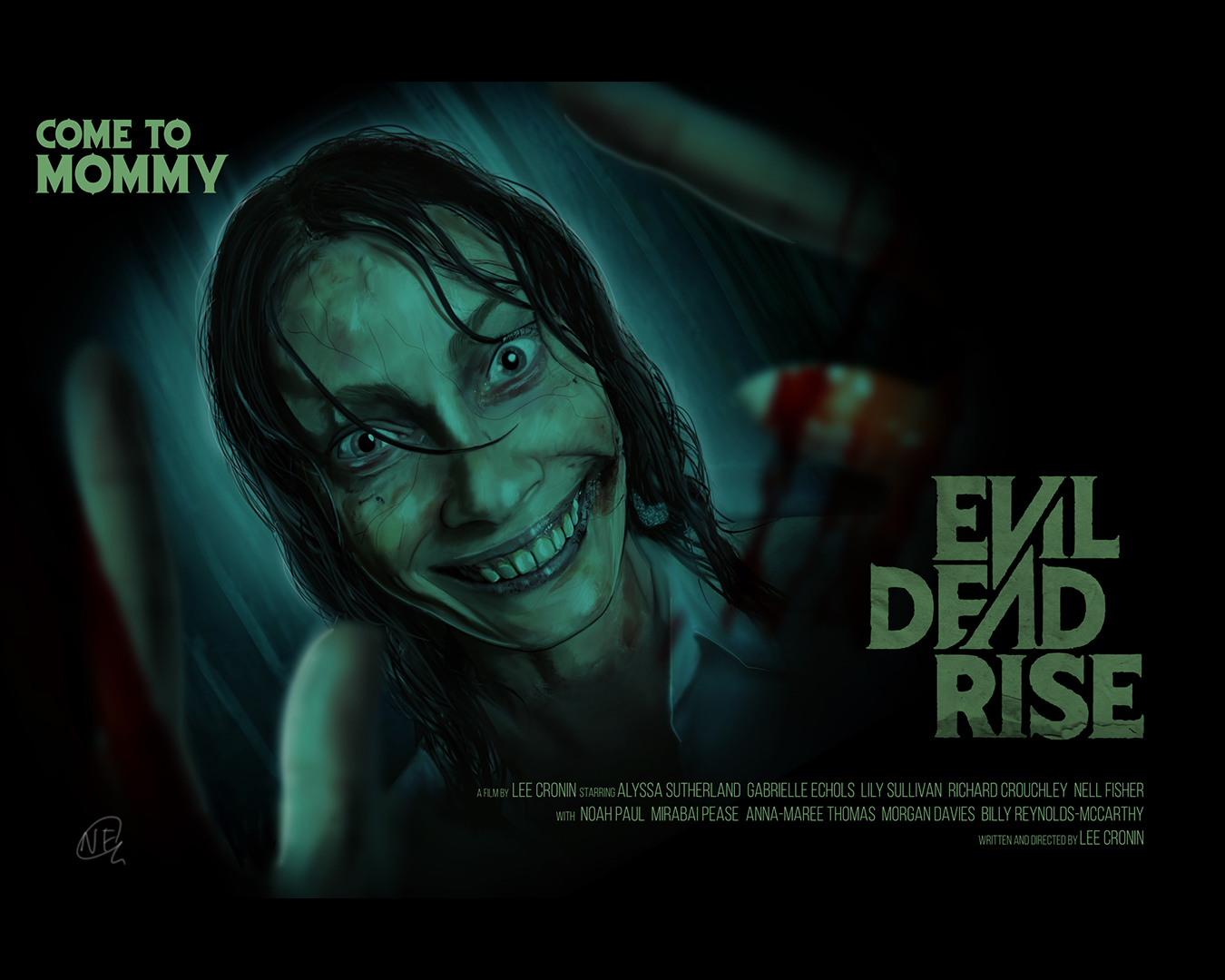 Evil Dead Rise Poster By Neil Fraser Graphics