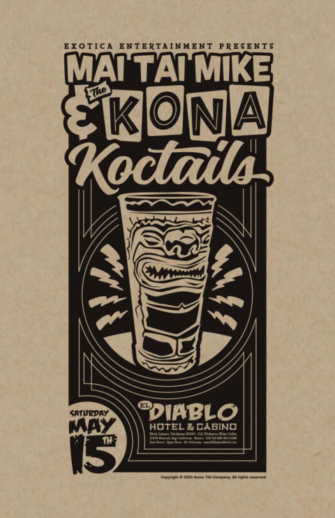 Mai Tai Mike and the Kona Kocktails Gig Poster