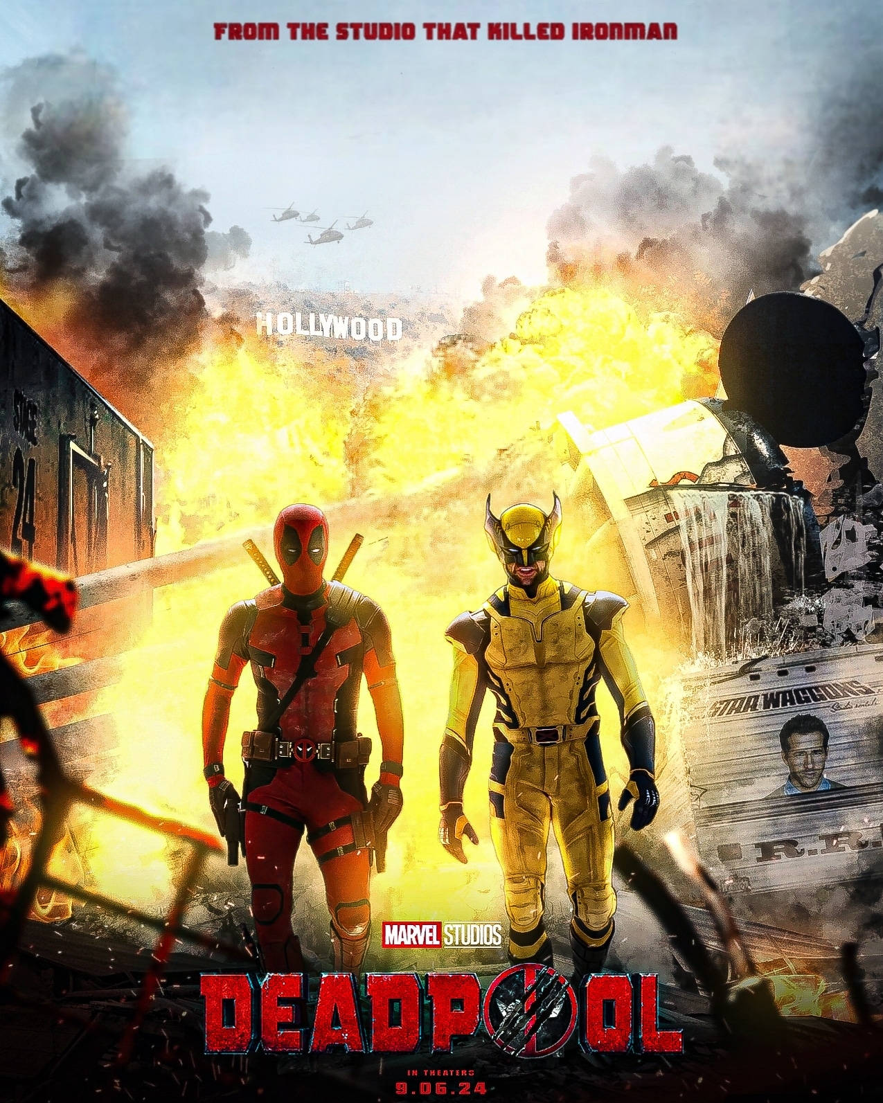 Deadpool 3 poster edit. original art by @spdrmnkyxiii : r/marvelstudios