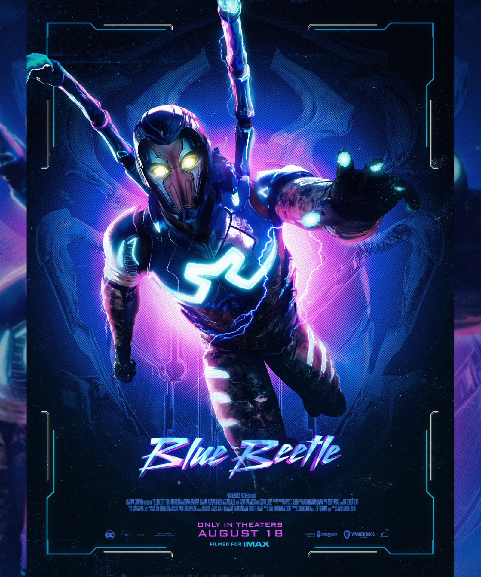 BLUE BEETLE (2023) Poster Art Ferrer PosterSpy