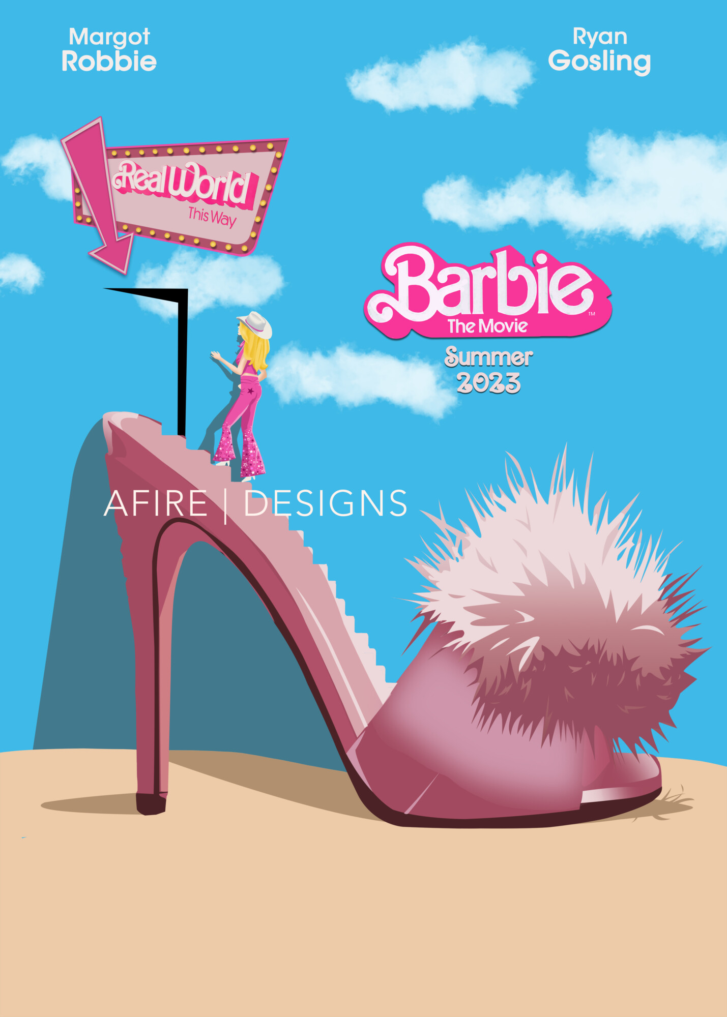 Barbie Movie (2023) Alternate Poster Afire PosterSpy