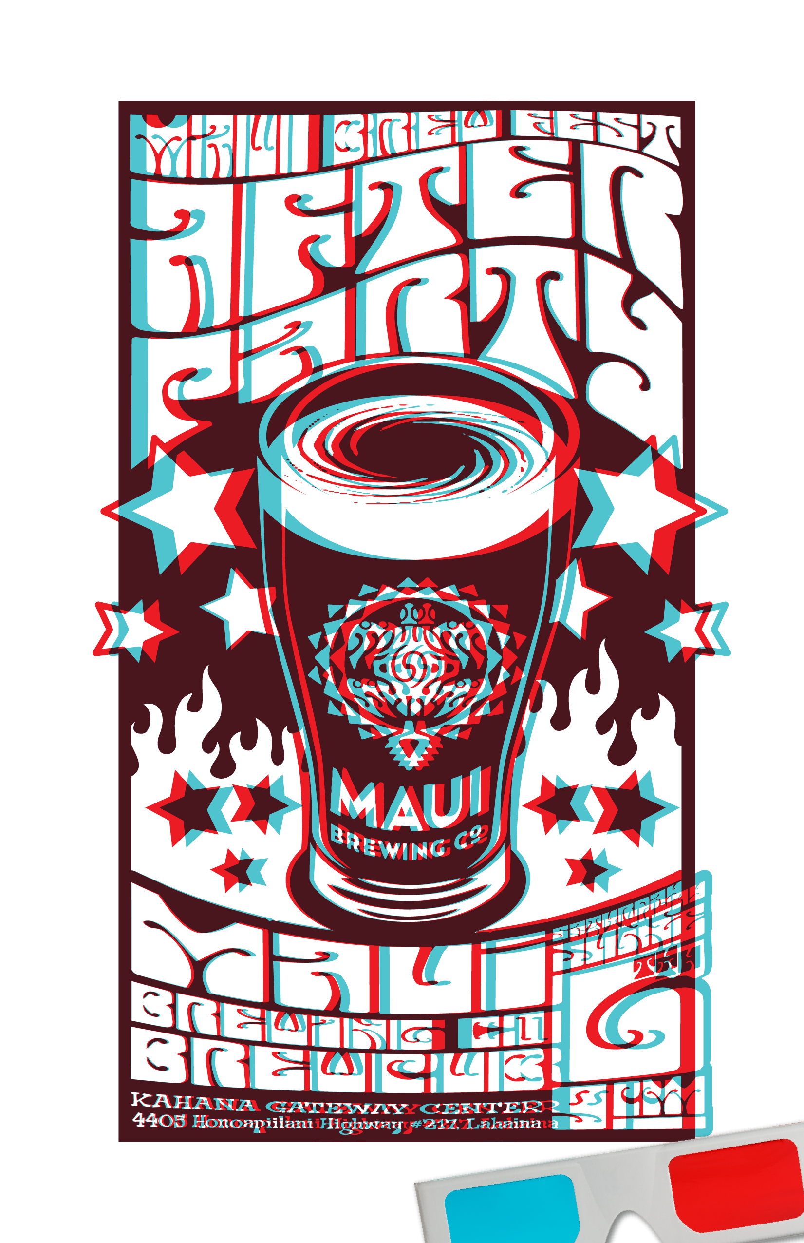 Maui Brew Fest 3D Poster