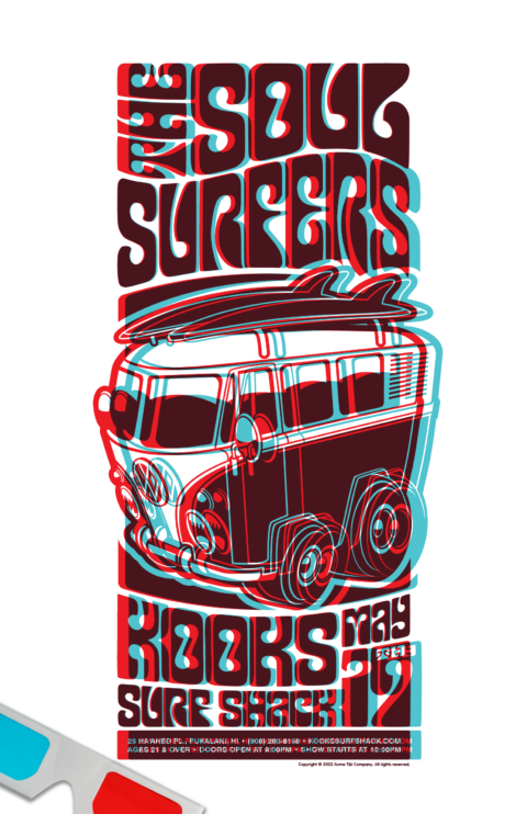 The Soul Surfers 3D Gig Poster