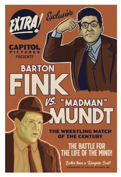 Barton Fink alternative movie poster – wrestling matchup