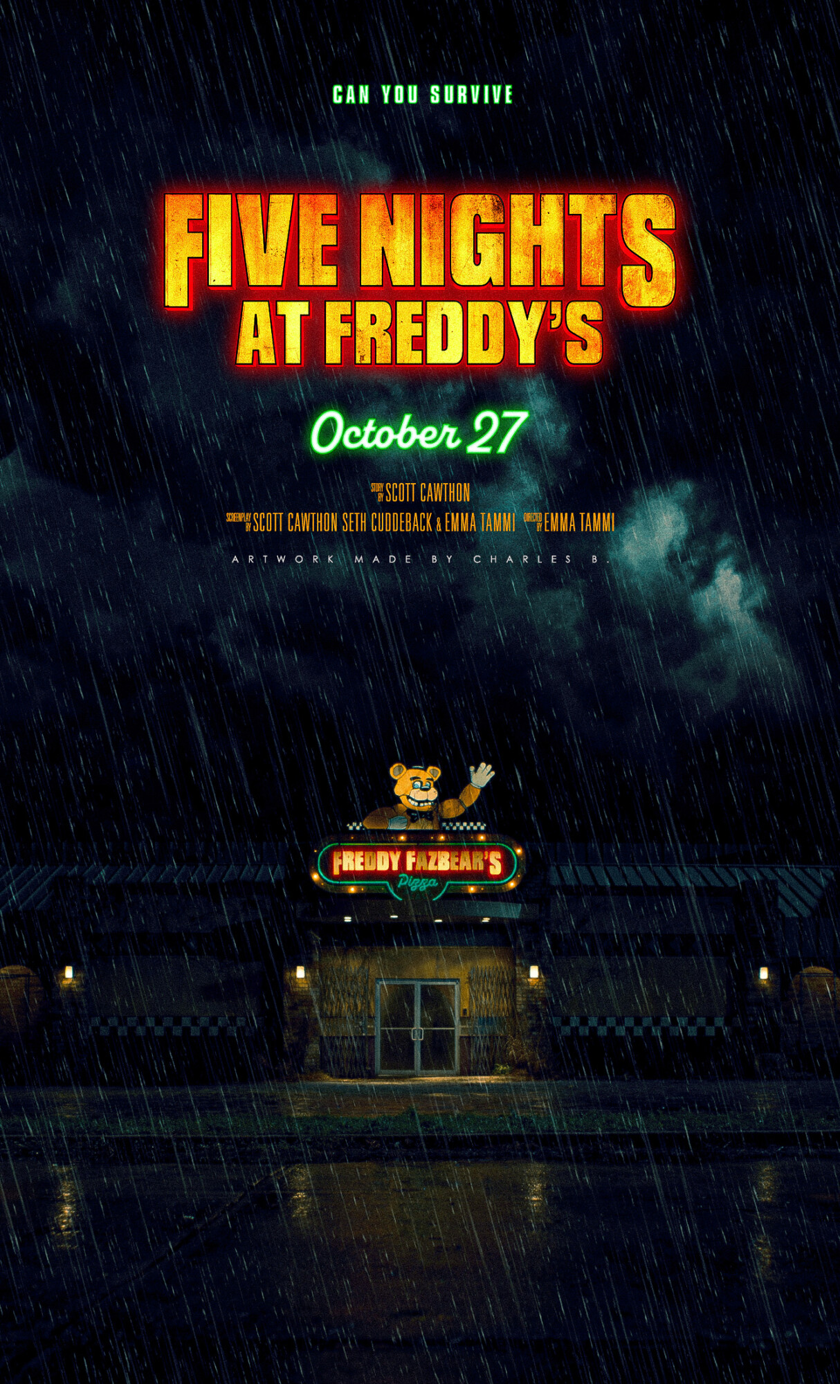 New Blumhouses Five Nights At Freddy Poster, Fnaf Movie Poster 2023 -  Allsoymade