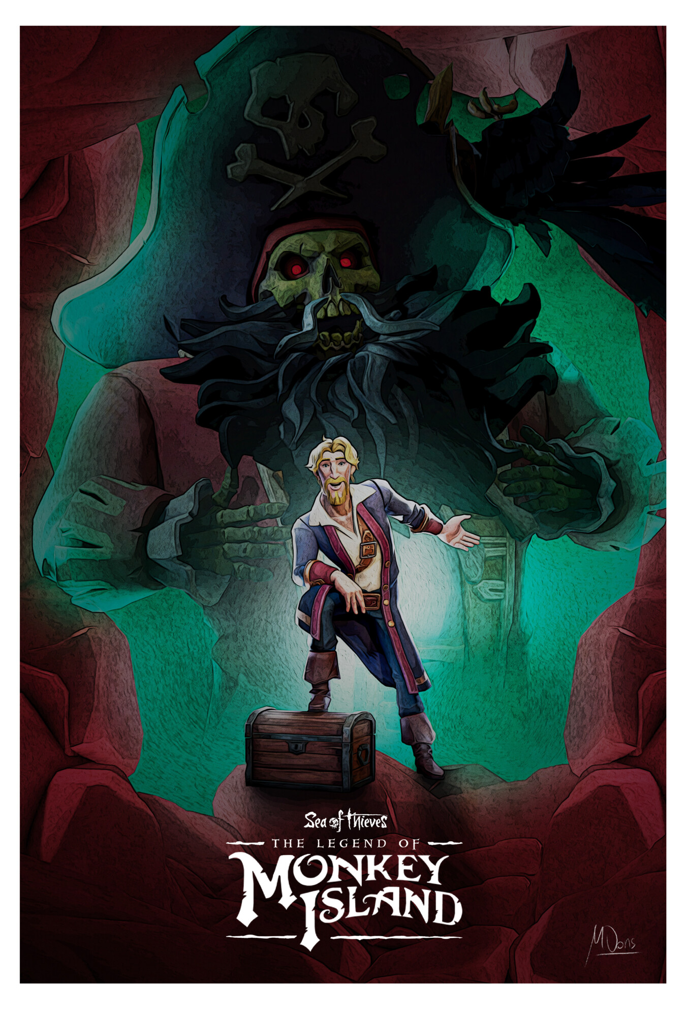 Sea of Thieves Monkey Island tribute poster