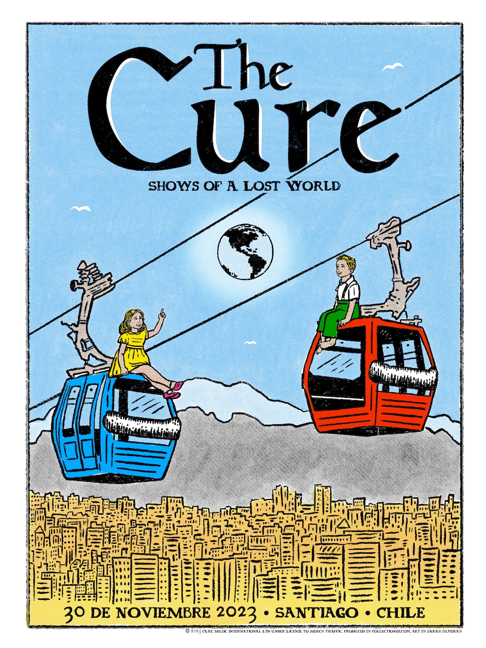 The Cure official Santiago, Chile 2023 concert poster