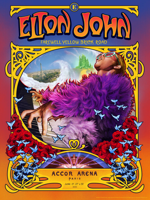 Elton John gig poster