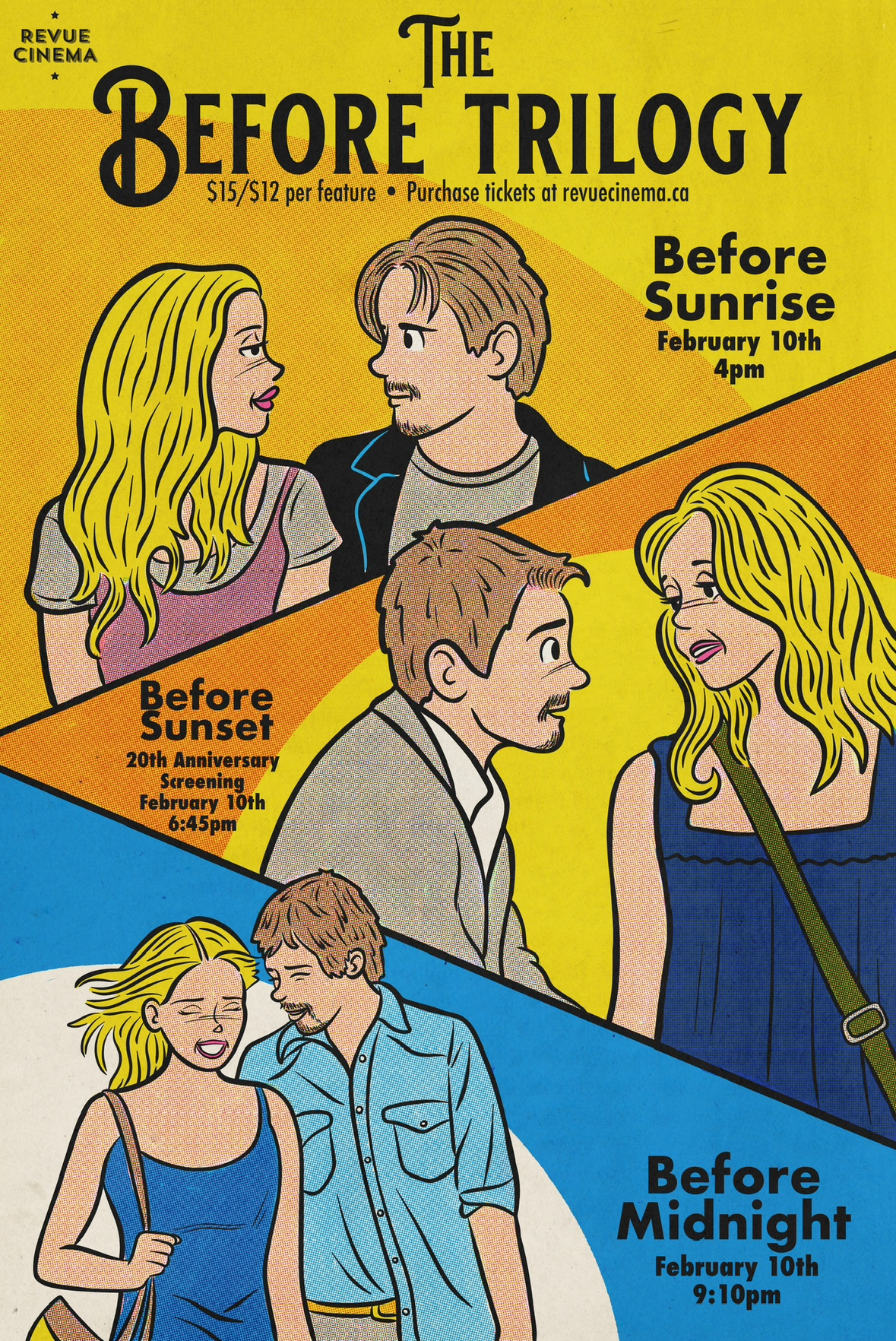 The Before Trilogy alternative poster