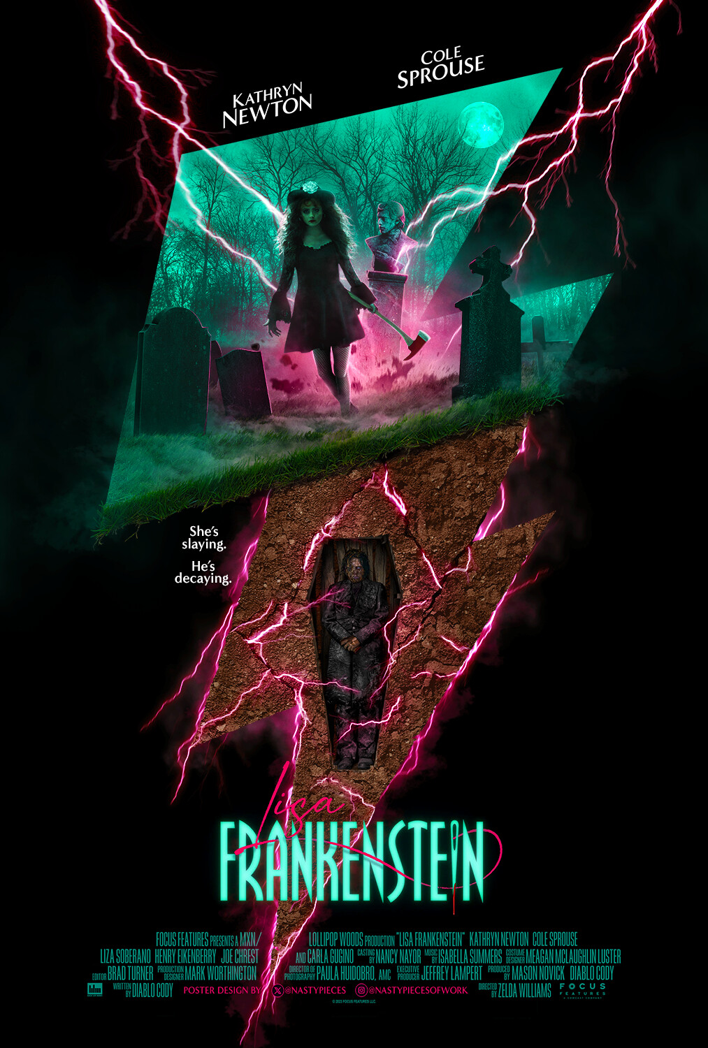 Lisa Frankenstein Nasty Pieces Of Work Posterspy