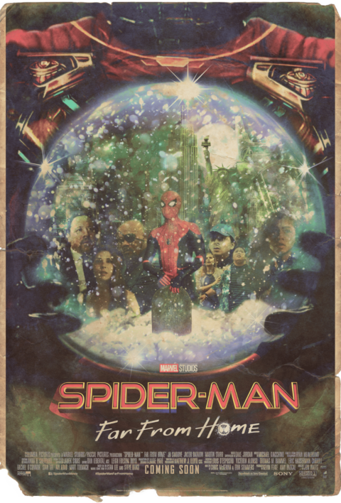 Spider-man Far From Home Retro Style Alt Poster