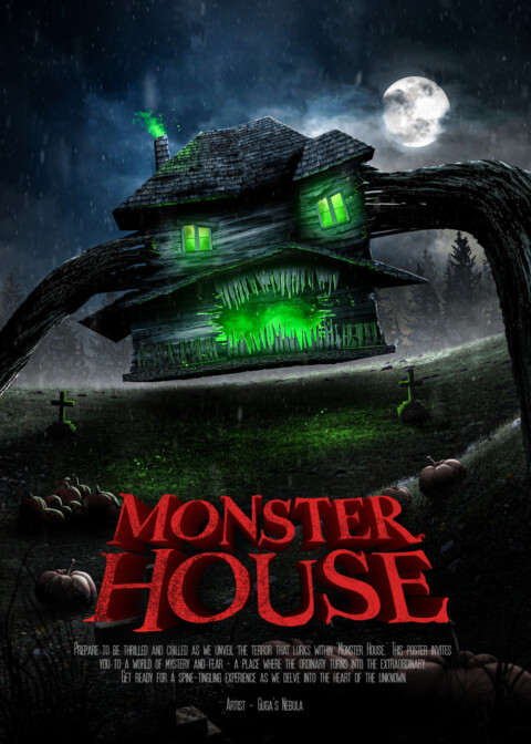 Realistic Monster House Movie Poster