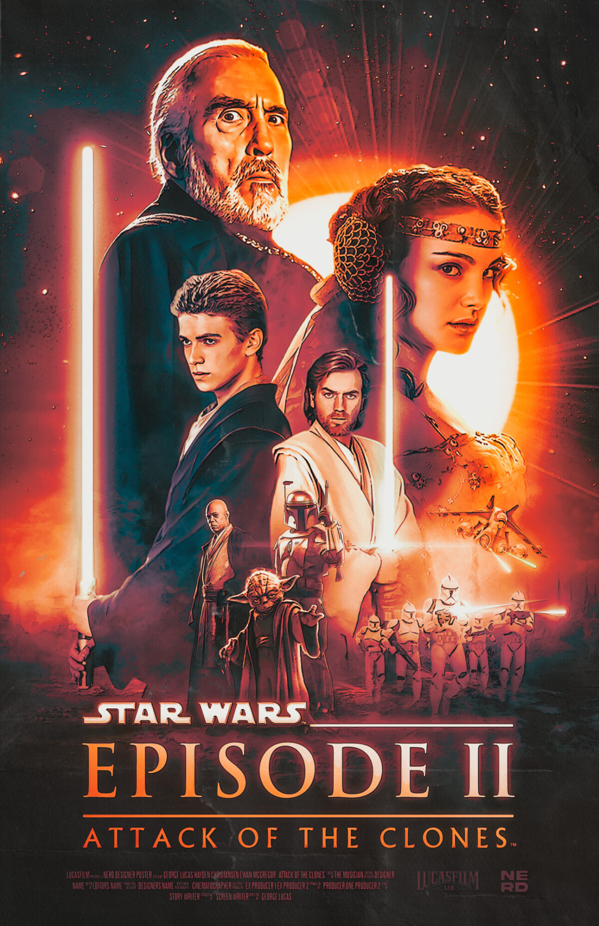 STAR WARS EPISODE I A2ポスター Star Wars Retro Sci-Fi Movie Poster 1. Various Sizes (A2 Size 42 x