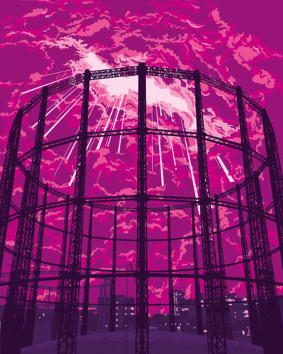 Hackney Oval Space Illustration | Poster By Griffin Design