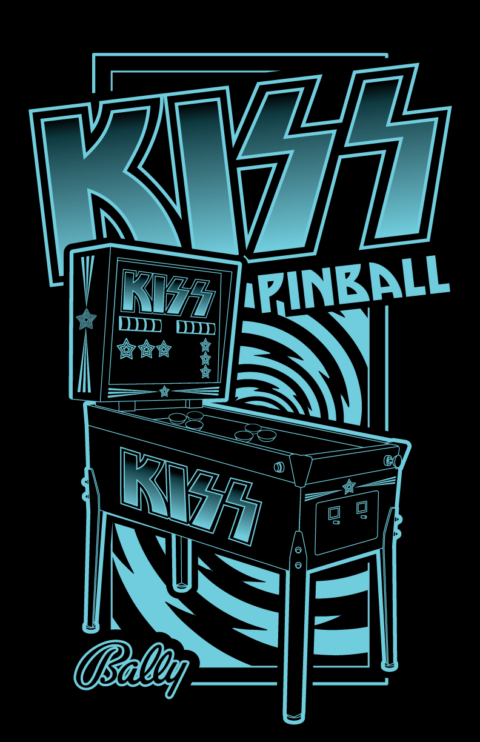Kiss Pinball Poster