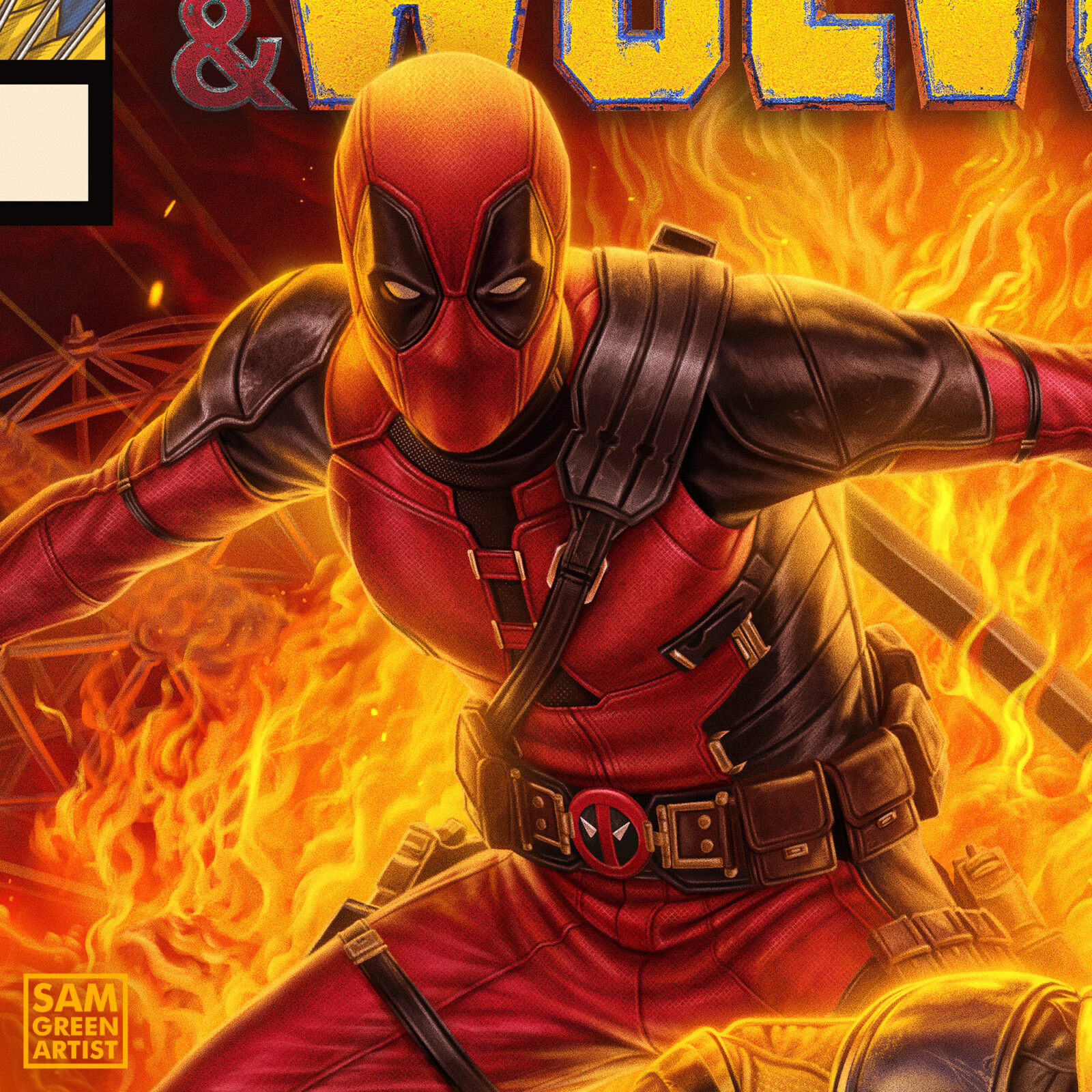 Deadpool And Wolverine Officially Licensed Fine Art Print Poster By