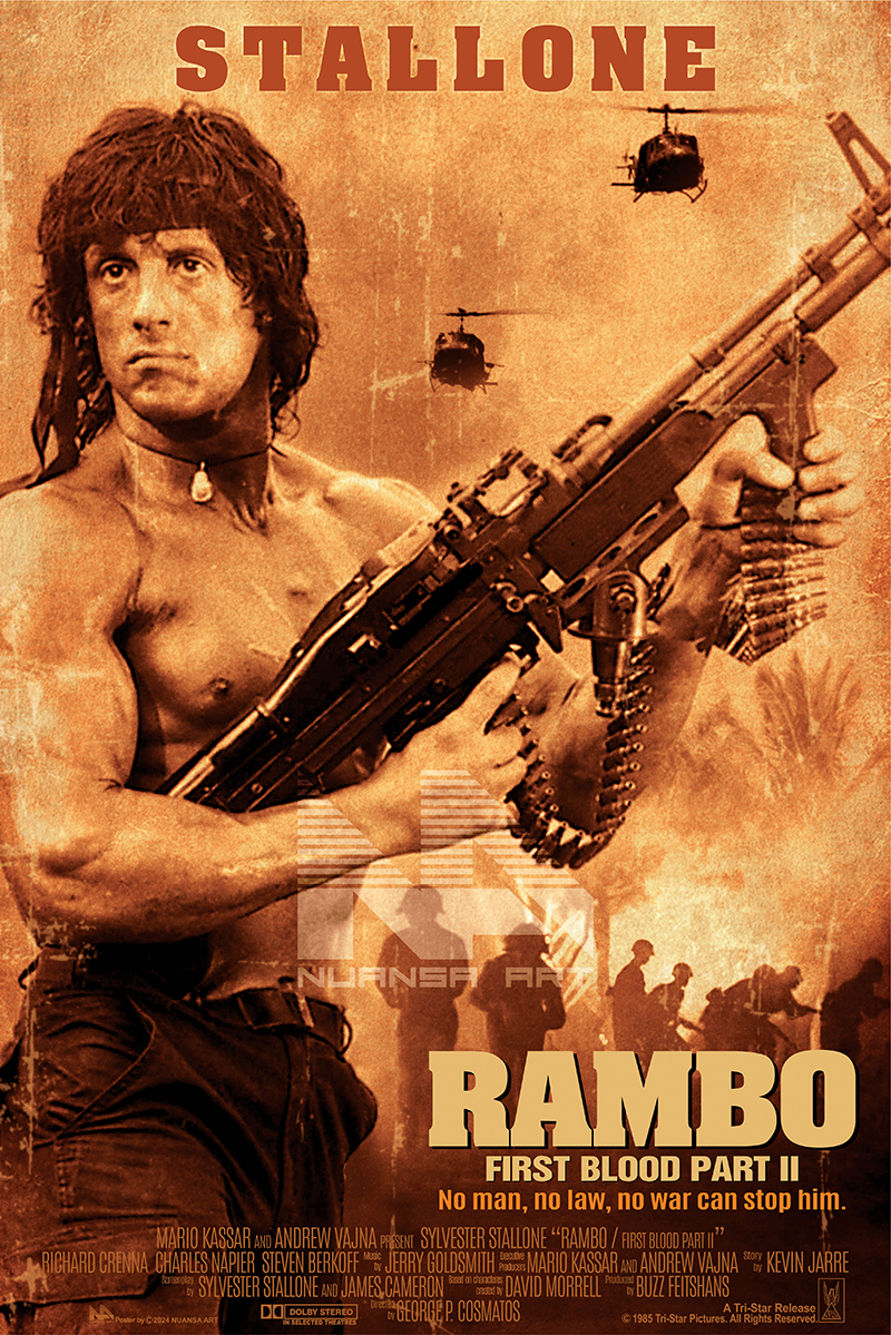 Rambo First Blood Part 2 Theme Song Rambo : First Blood Part II | Poster By Nuansa Art