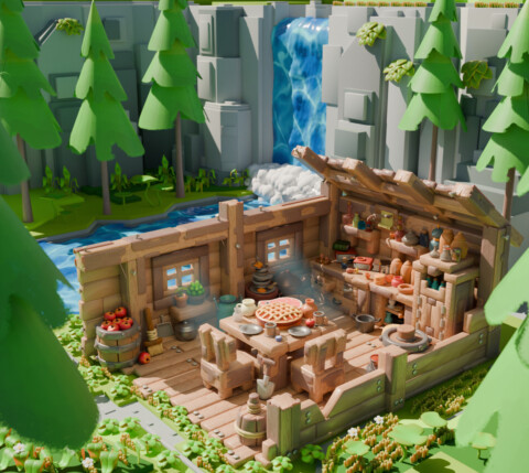 Waterfall house