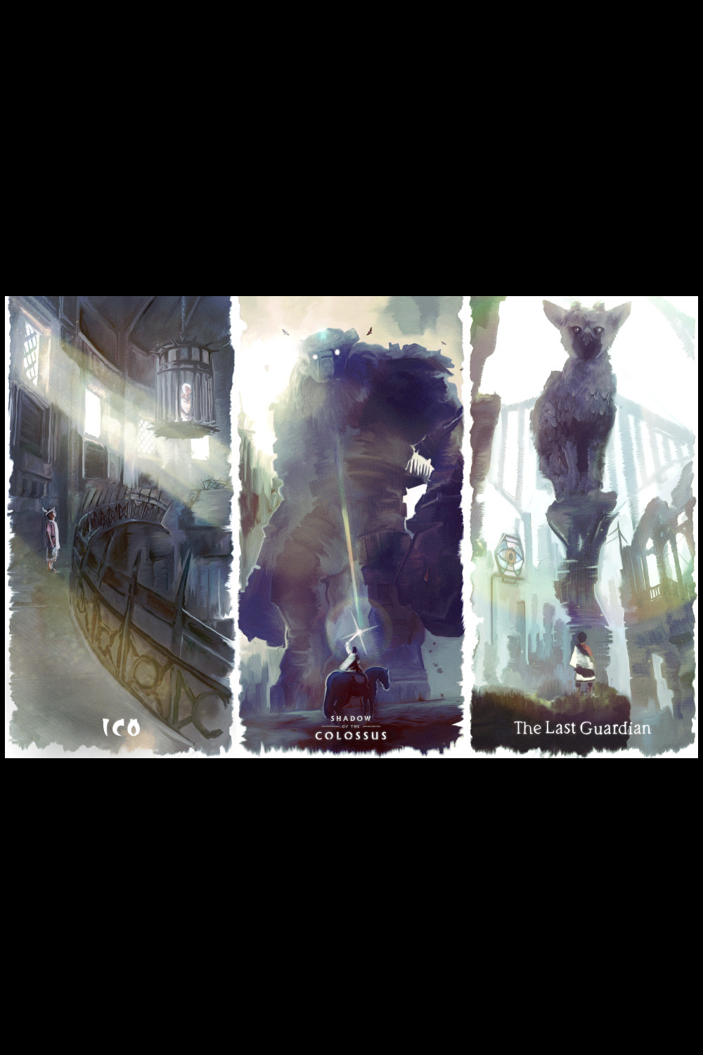 Fumito Ueda Trilogy Triptych | Poster By John Dunn