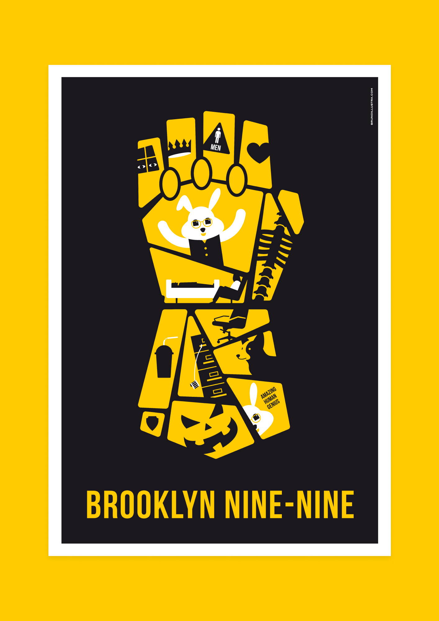 Brooklyn NineNine Minimalist Poster Poster By Bruno Carvalho — free download