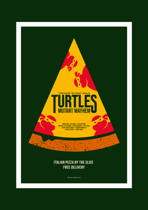 Turtles Mutant Mayhem Minimalist Poster