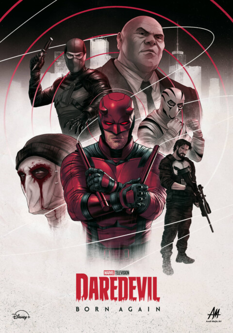 Daredevil Born Again poster by Axell Mejía